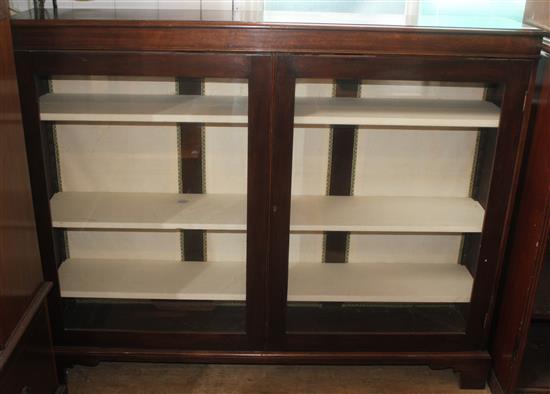 Mahogany dwarf display cabinet